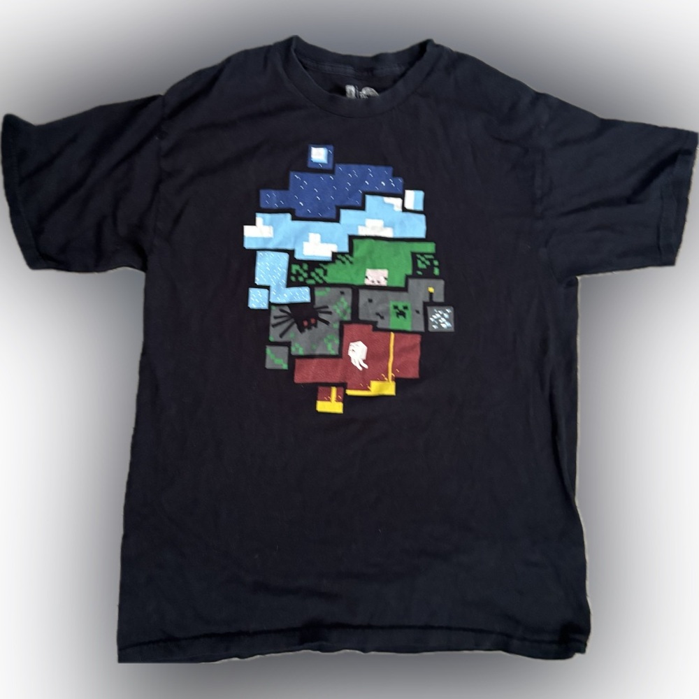 Minecraft Graphic T-Shirt ThinkGeek Size Large Unisex